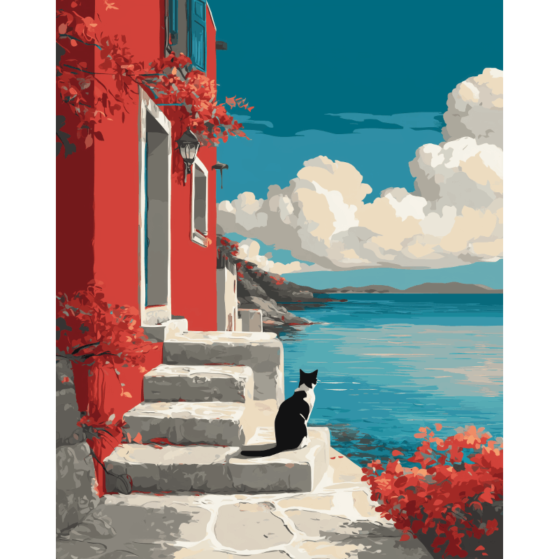 Charming Red House Scene
