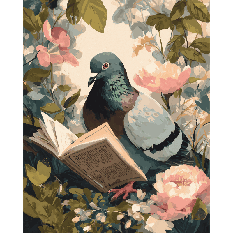 Literary Pigeon in Bloom