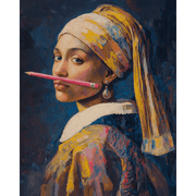 Girl with Pink Pencils