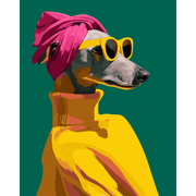 Chic Greyhound Portrait