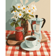 Morning Coffee & Blooms | Paint by Number