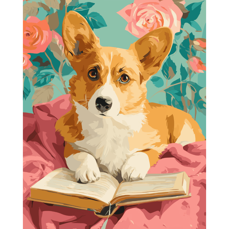 Clever Corgi in Bloom