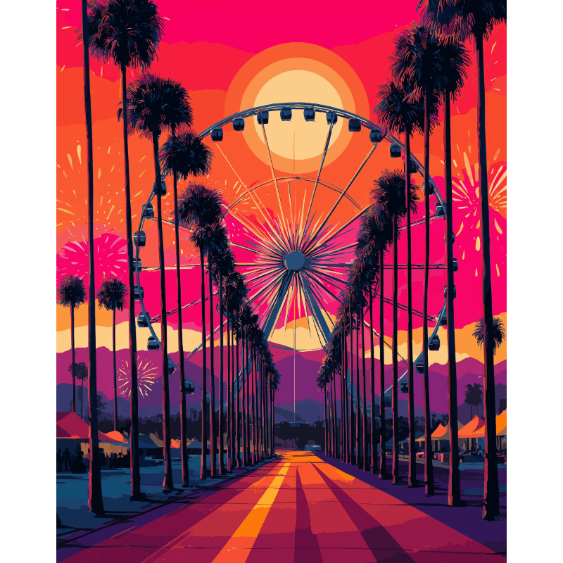 Colorful Festival Path