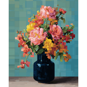 Pixel Blossom Bouquet | Paint by Number