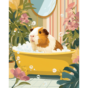 Bubbly Pet Bath Time | Paint by Number