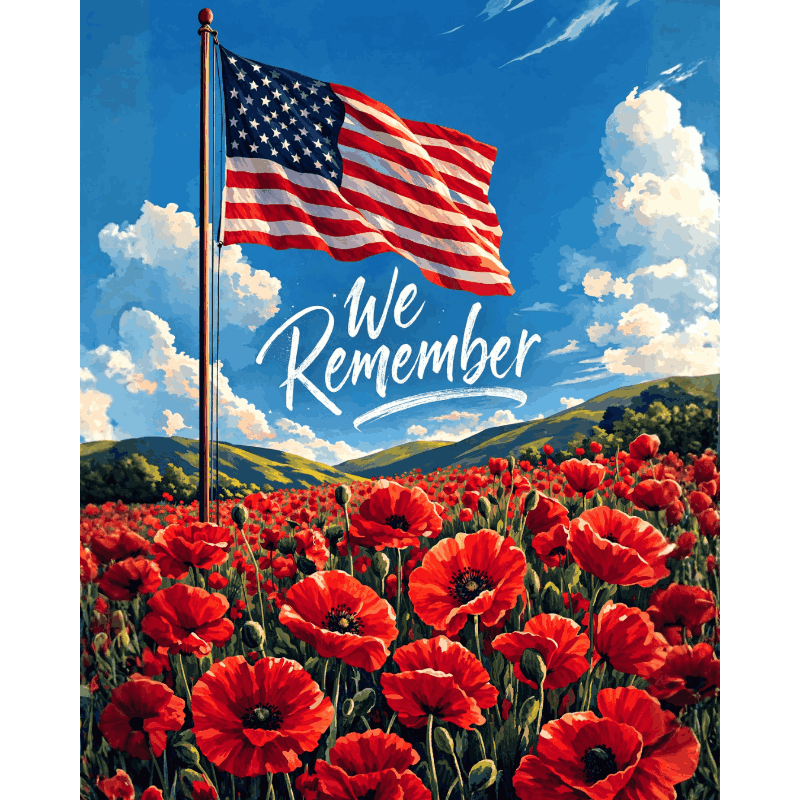 Memorial Day Field | Paint by Number