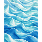 Satin Waves in Blue