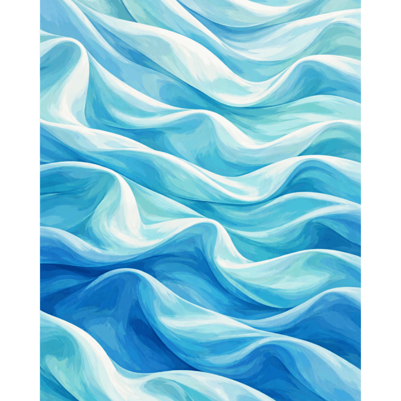 Satin Waves in Blue