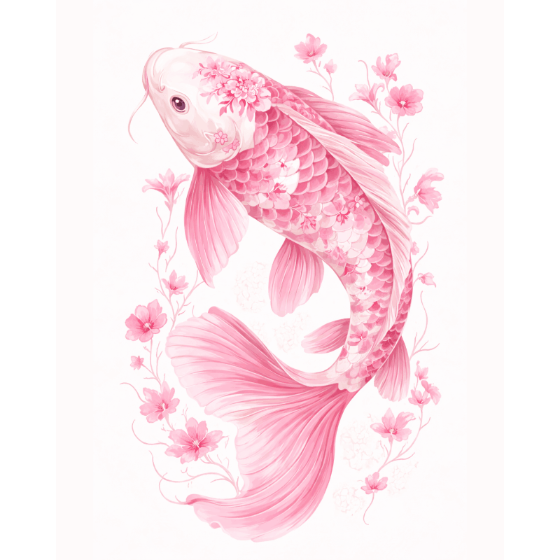 Pink Koi Serenity