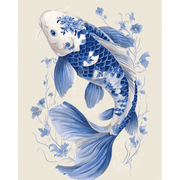 Graceful Koi in Blue