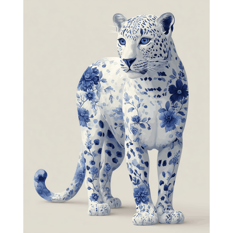 Elegant Blue Leopard