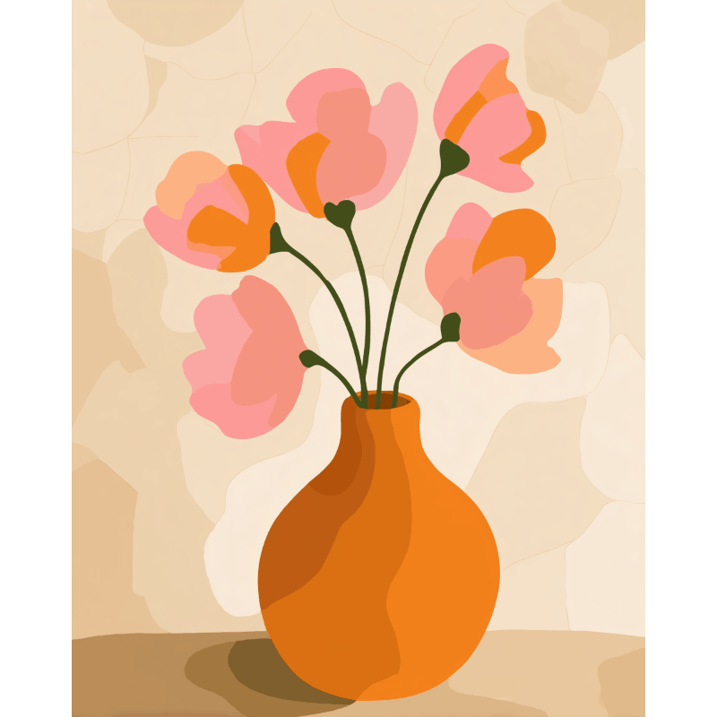 Pink Bouquet in Modern Style