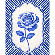 Ceramic Rose: Blue Blossom Beauty
