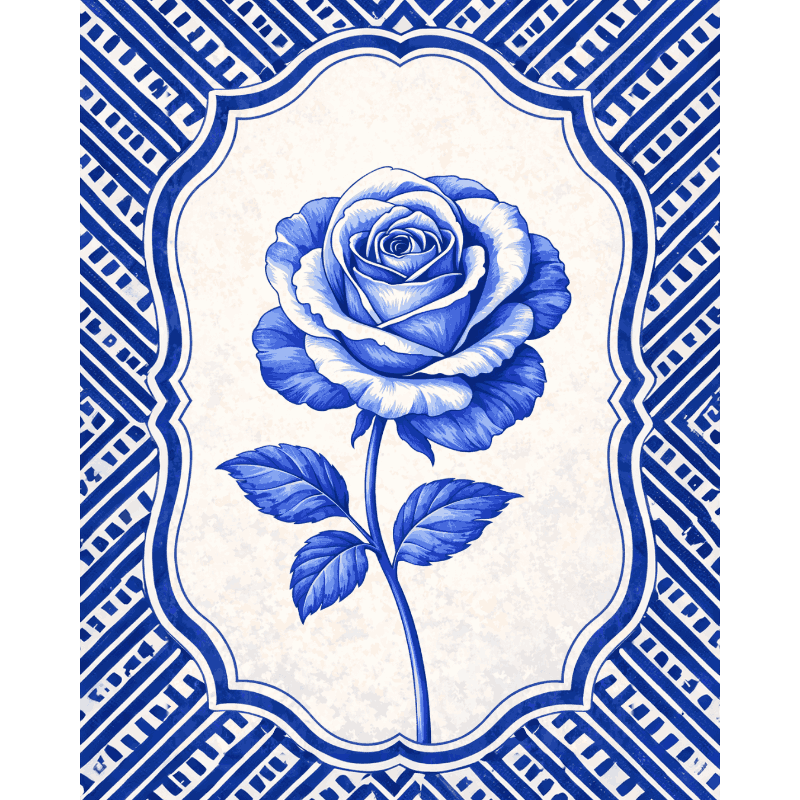 Ceramic Rose: Blue Blossom Beauty