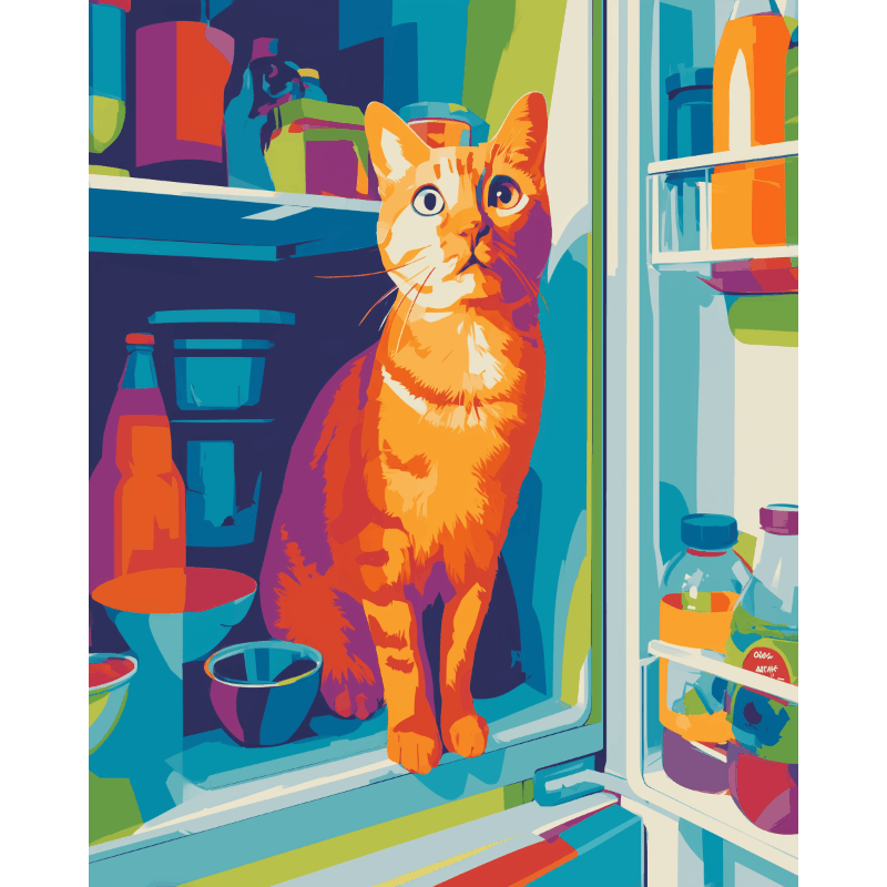 Hungry Ginger: Playful Feline Feast