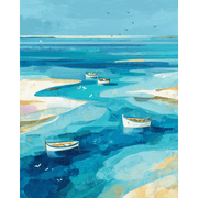 Gentle Seas: Driftwood & Boats
