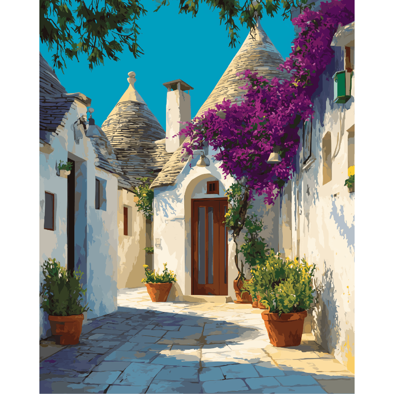 Charming Italian Village Scene