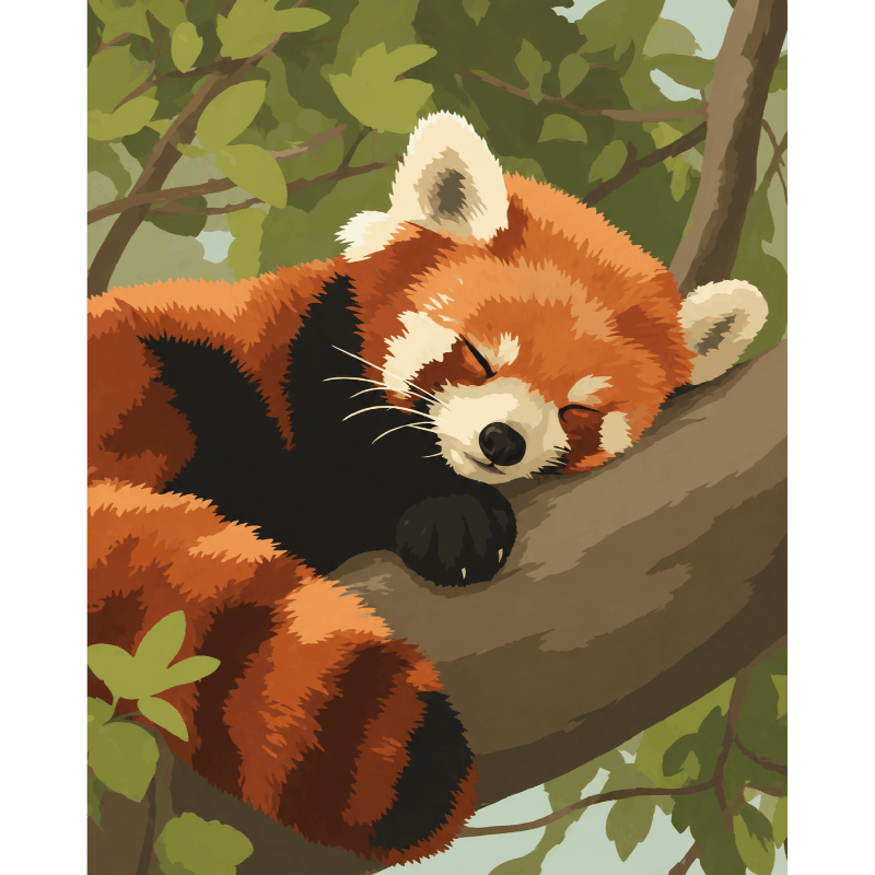 Cozy Red Panda Rest