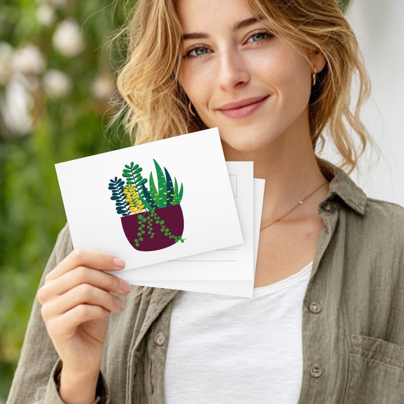 Green Oasis Houseplant Postcards