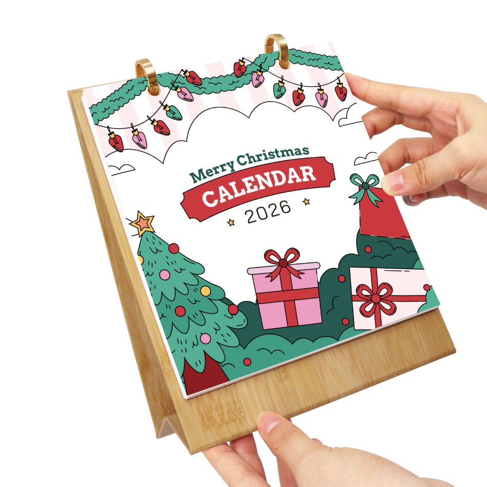 Merry Christmas 2026 Desk Calendar