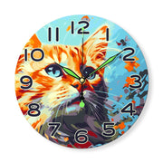 Charming Cat Clock – Artistic Timepiece