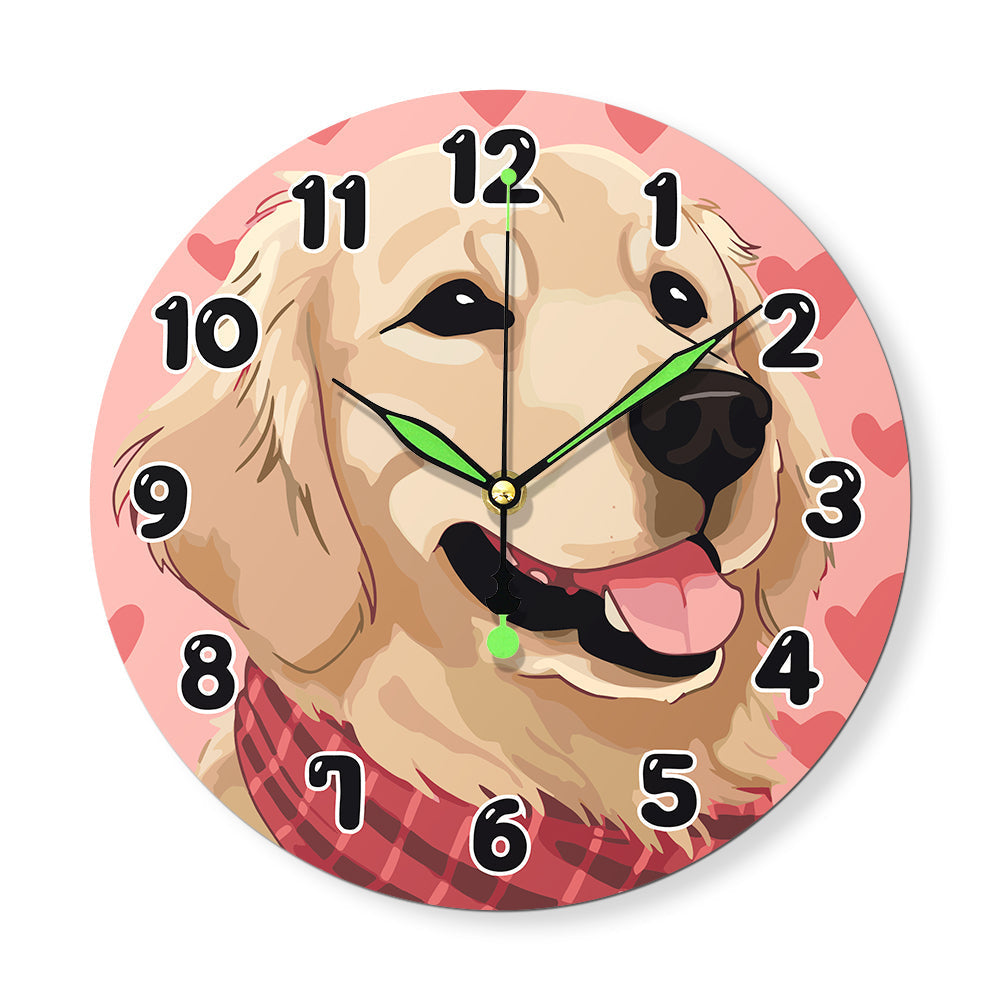 Playful Dog Clock – Happy Hours