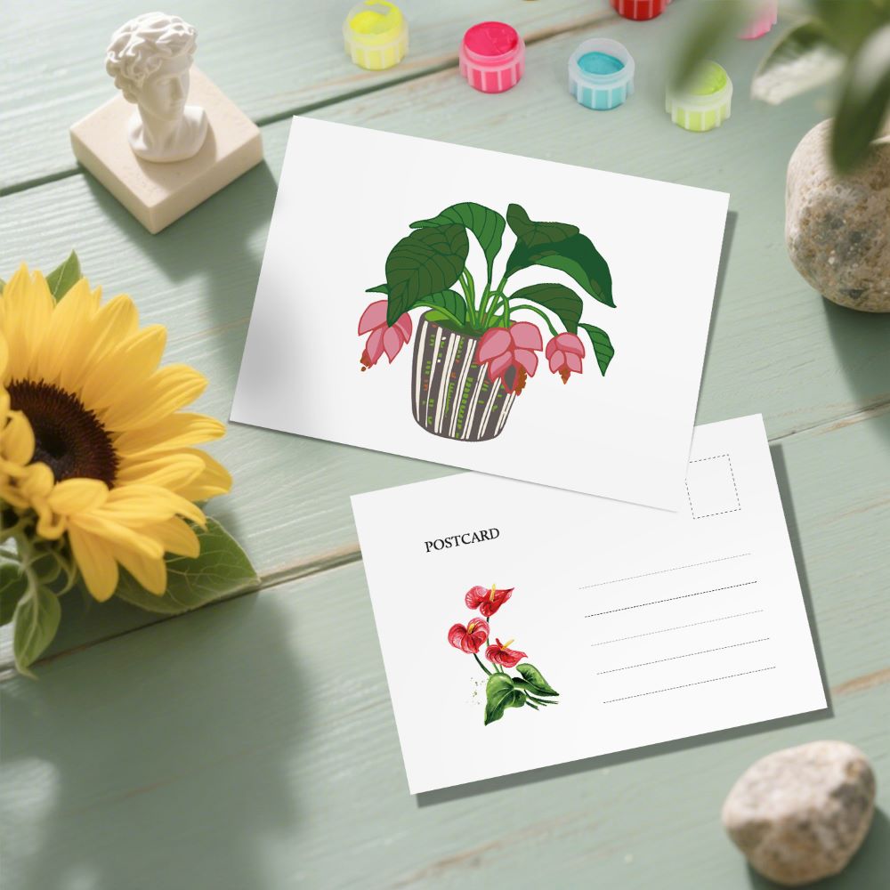 Green Oasis Houseplant Postcards