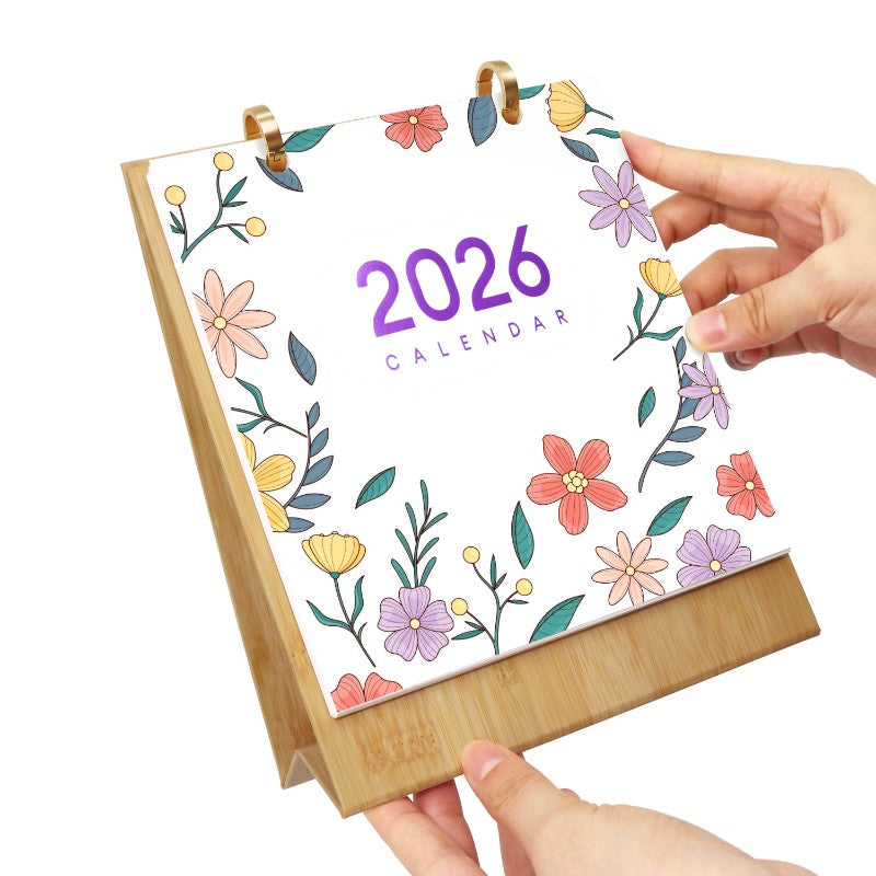 Flowers & Nature Desk Calendar 2026