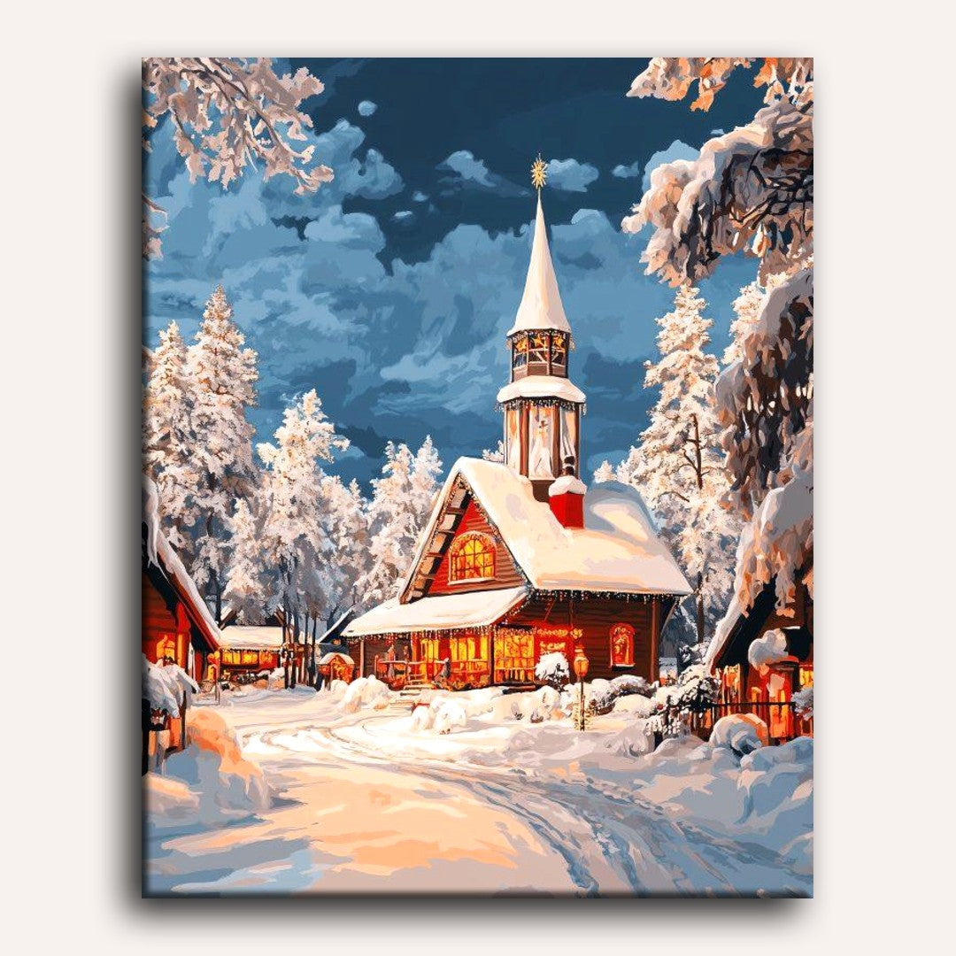 Santa’s Arctic Village Scene