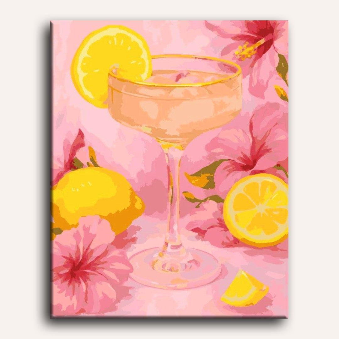 Tropical Hibiscus Cocktail Scene