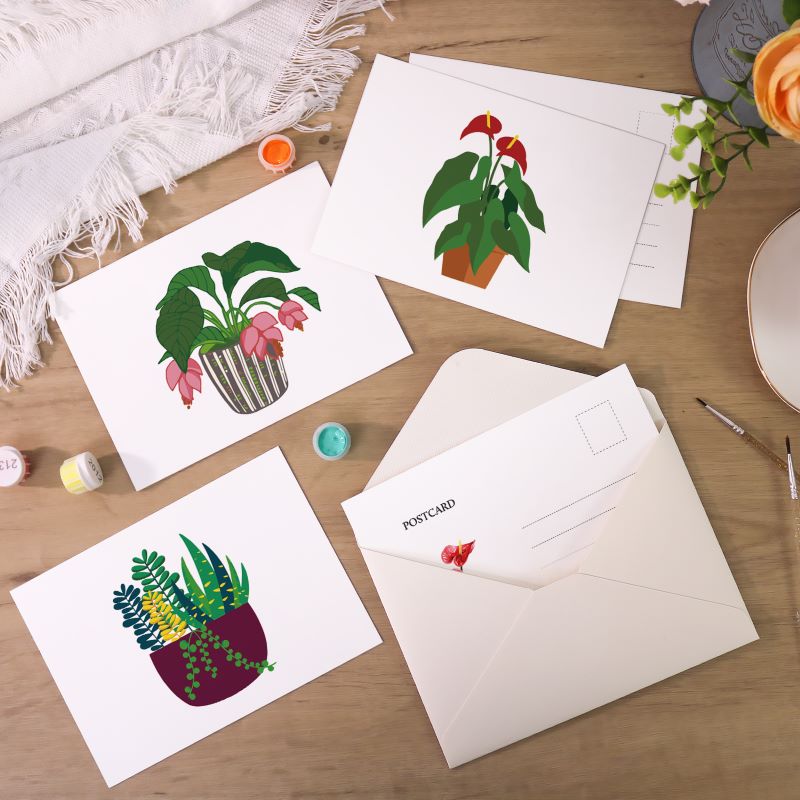 Green Oasis Houseplant Postcards