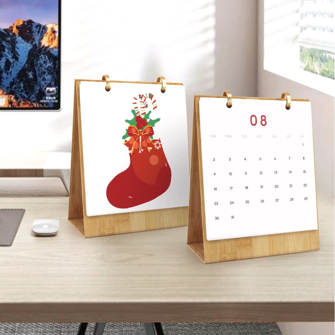 Merry Christmas 2026 Desk Calendar