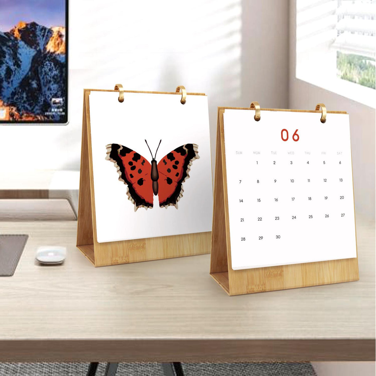 Butterfly Whimsy Desk Calendar 2026