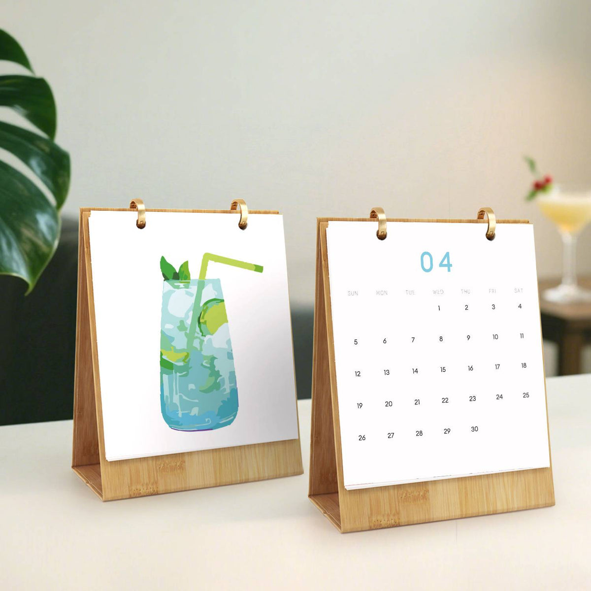 Colorful Cocktail Scenes Calendar 2026