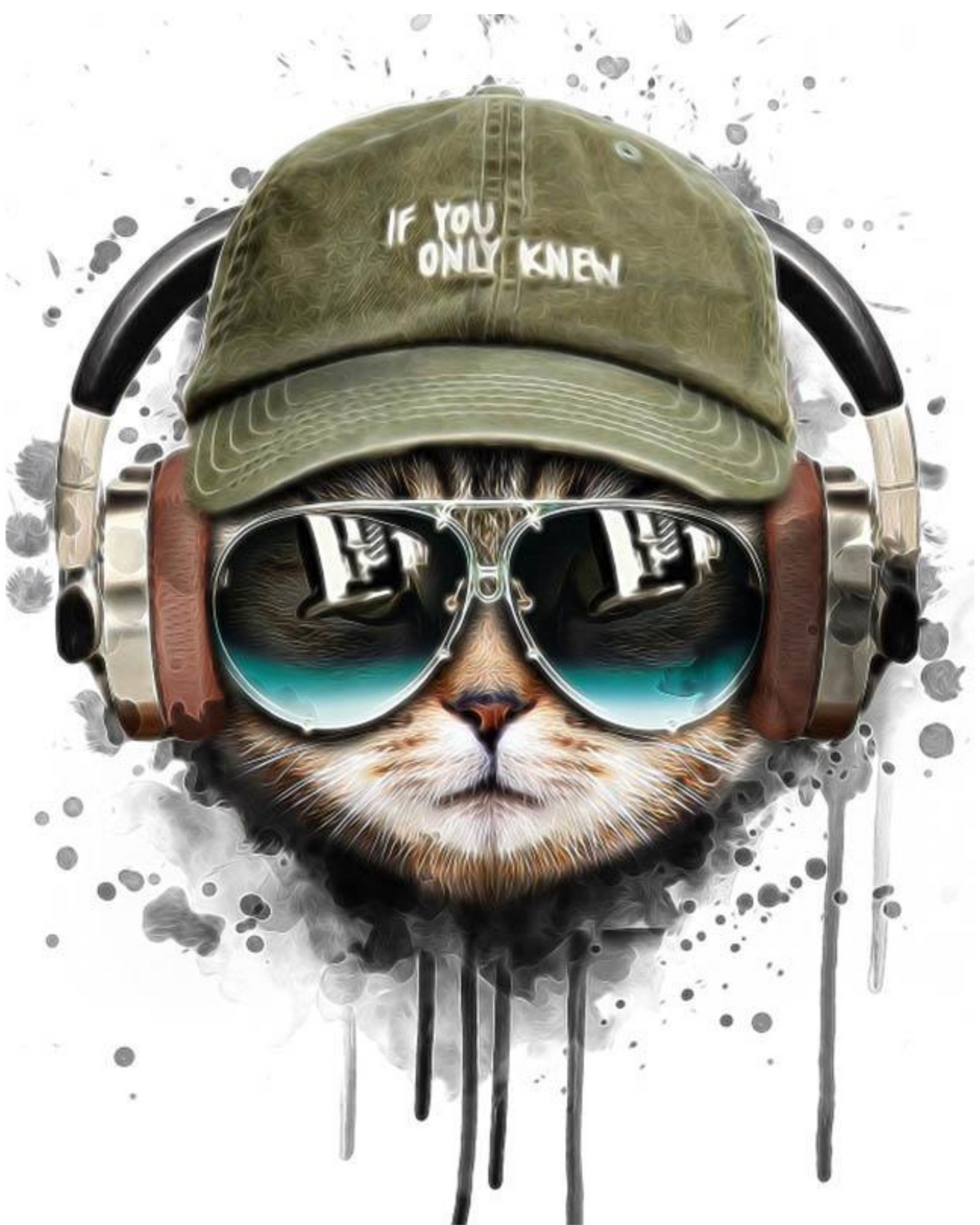 Chill Cat with Headphones