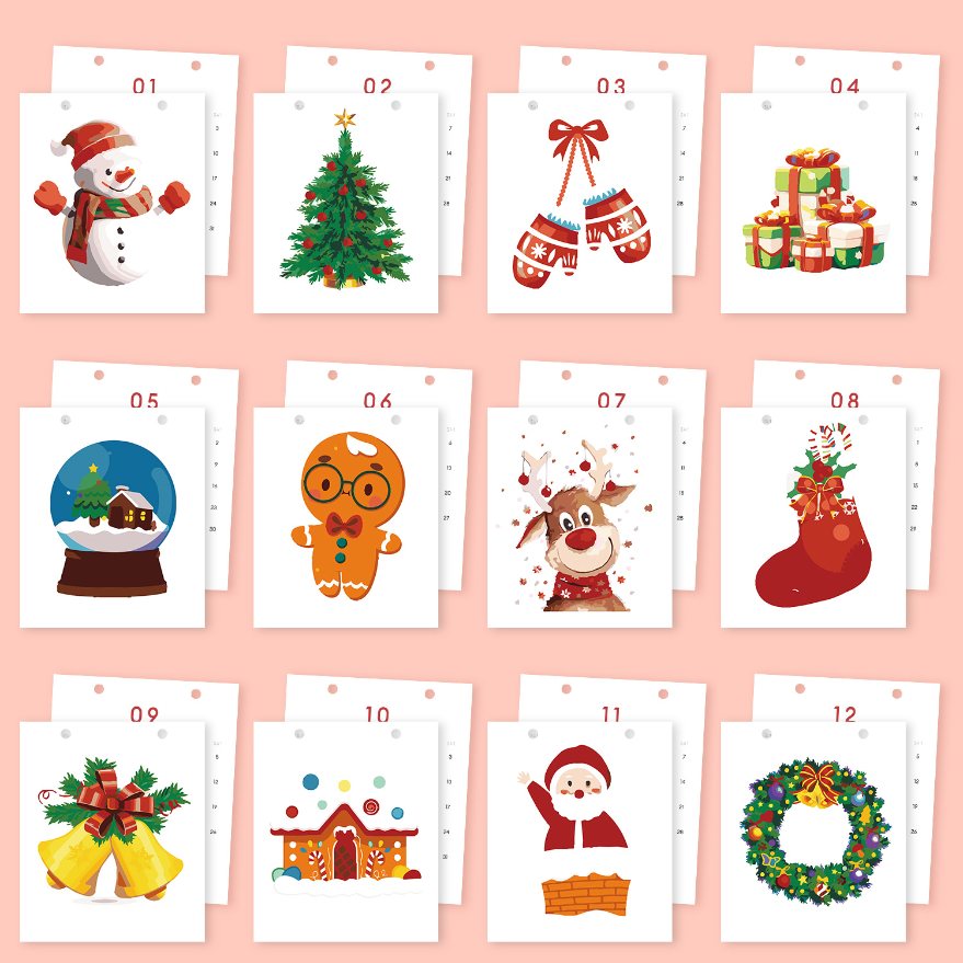 Merry Christmas 2026 Desk Calendar