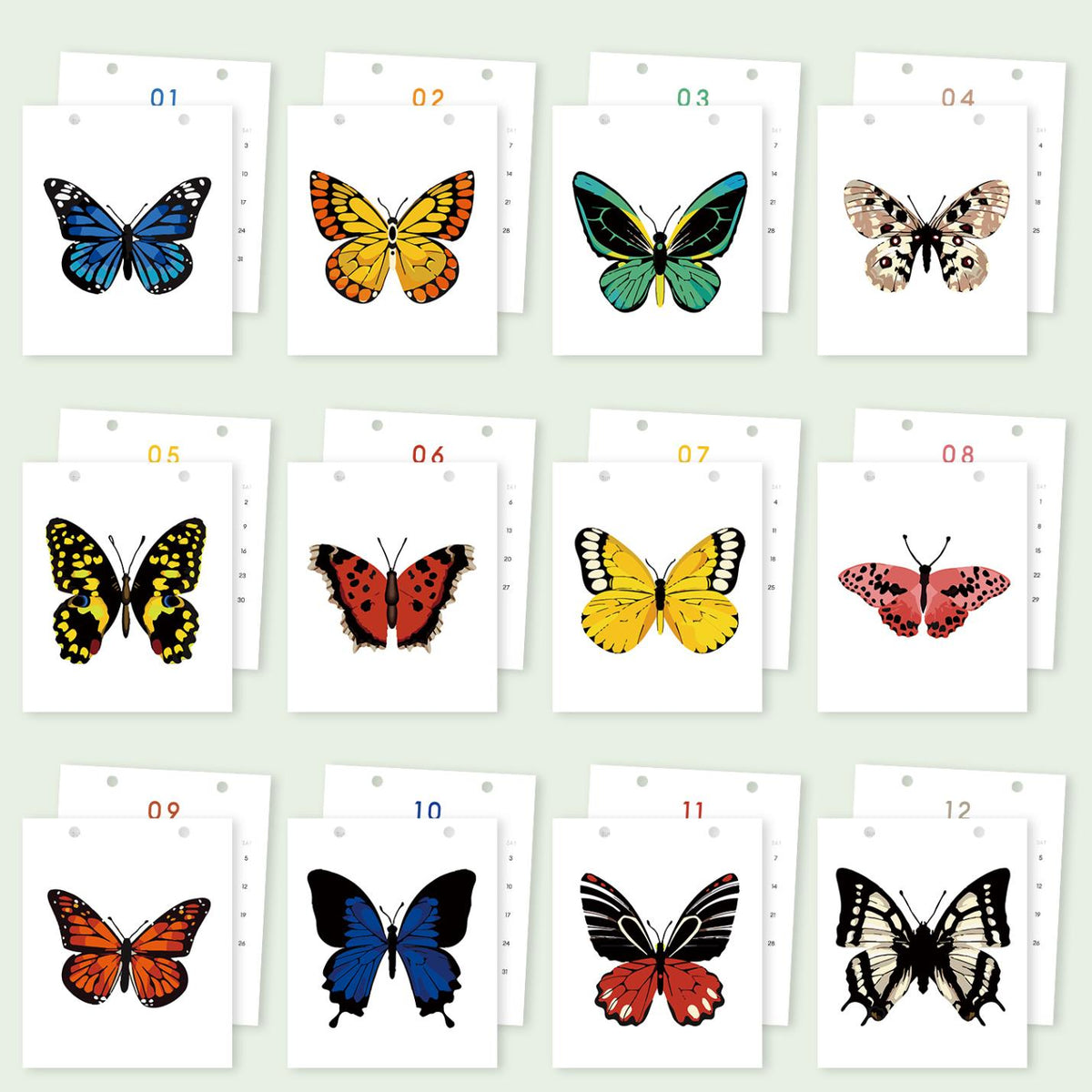 Butterfly Whimsy Desk Calendar 2026