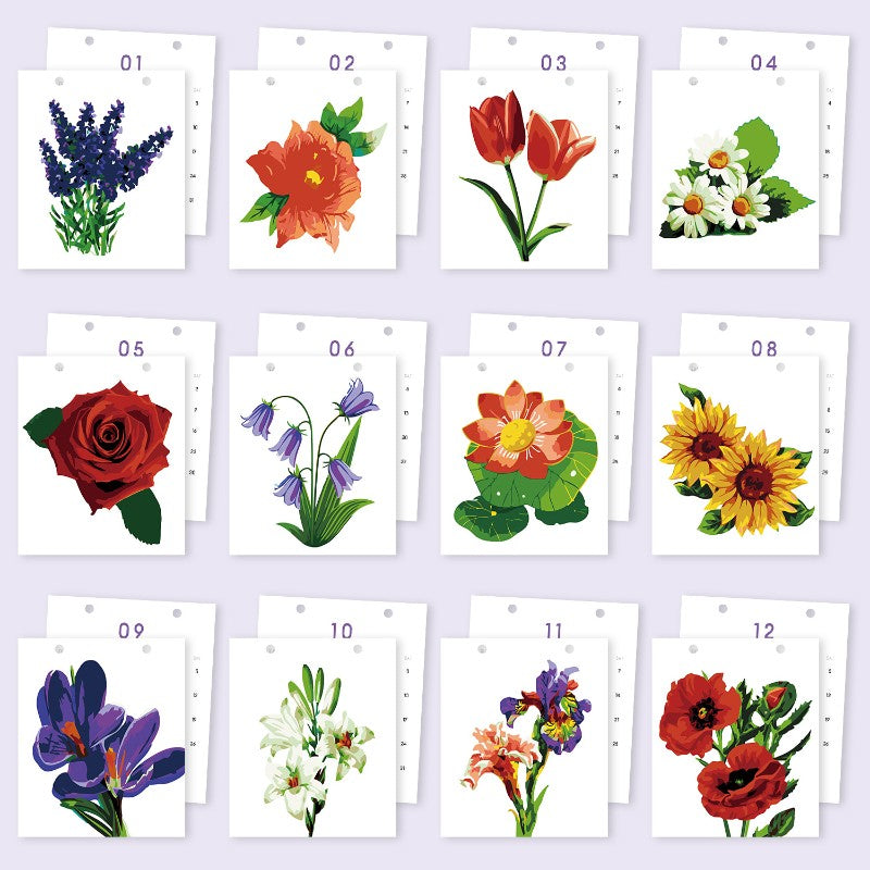 Flowers & Nature Desk Calendar 2026