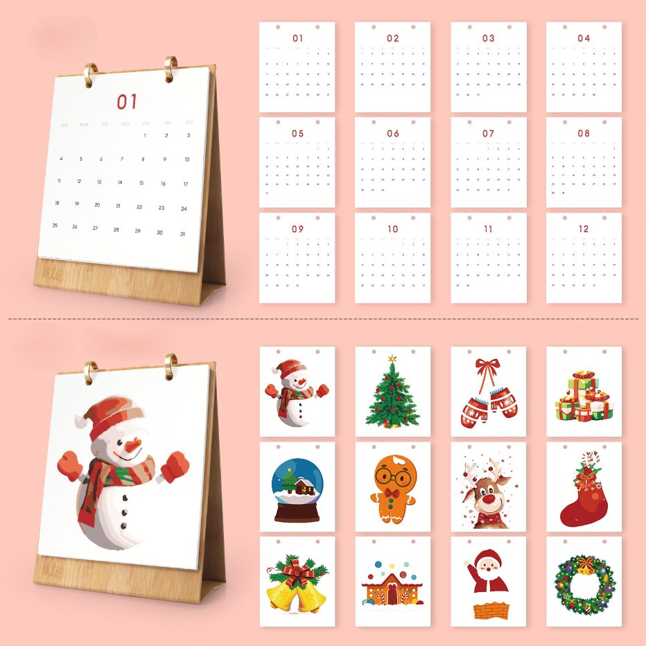 Merry Christmas 2026 Desk Calendar