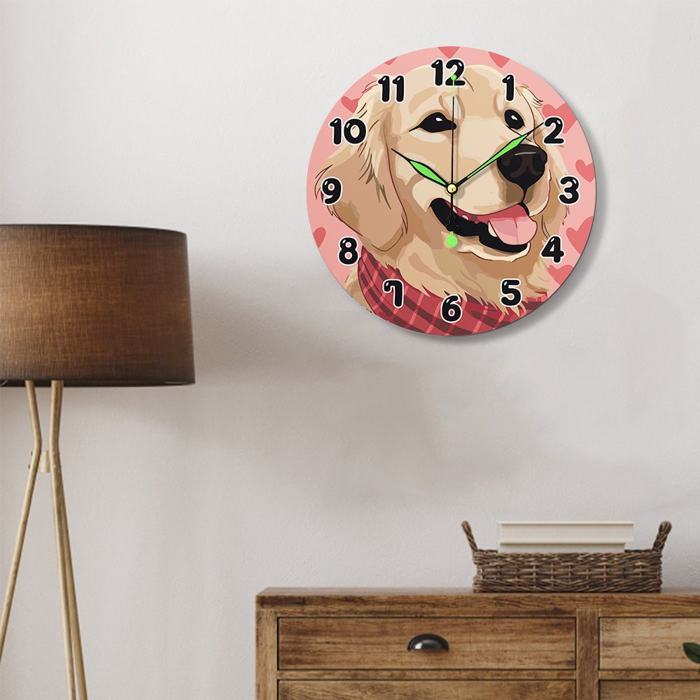 Playful Dog Clock – Happy Hours