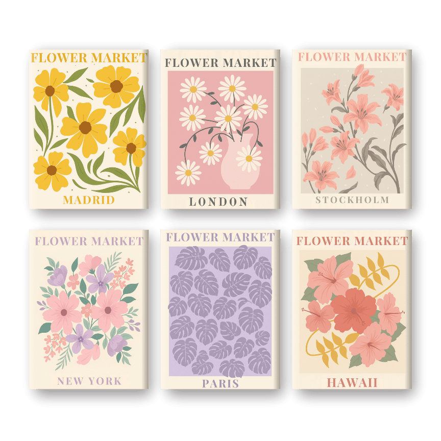 Blooming Market Mini Paintings