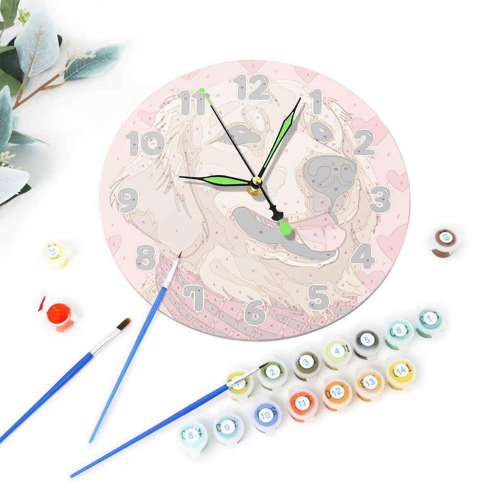 Playful Dog Clock – Happy Hours
