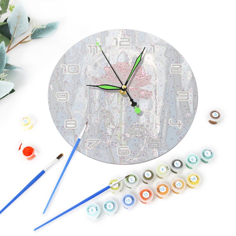 Romantic Rose in a Glass Clock