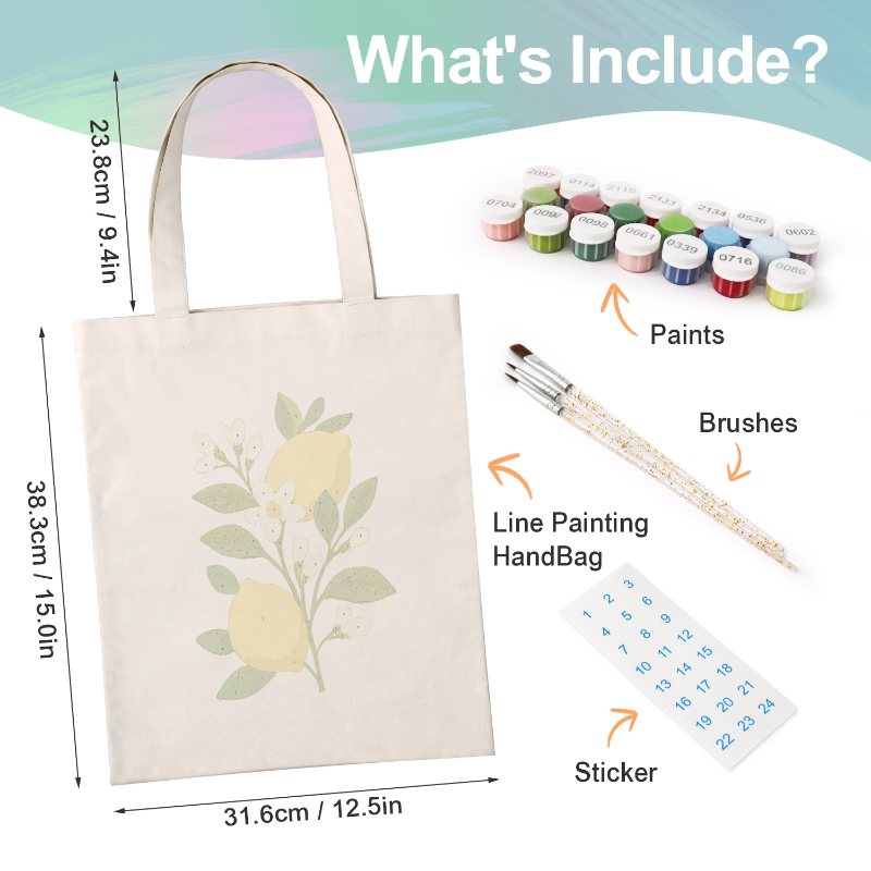 Lemon Plant Paint Tote