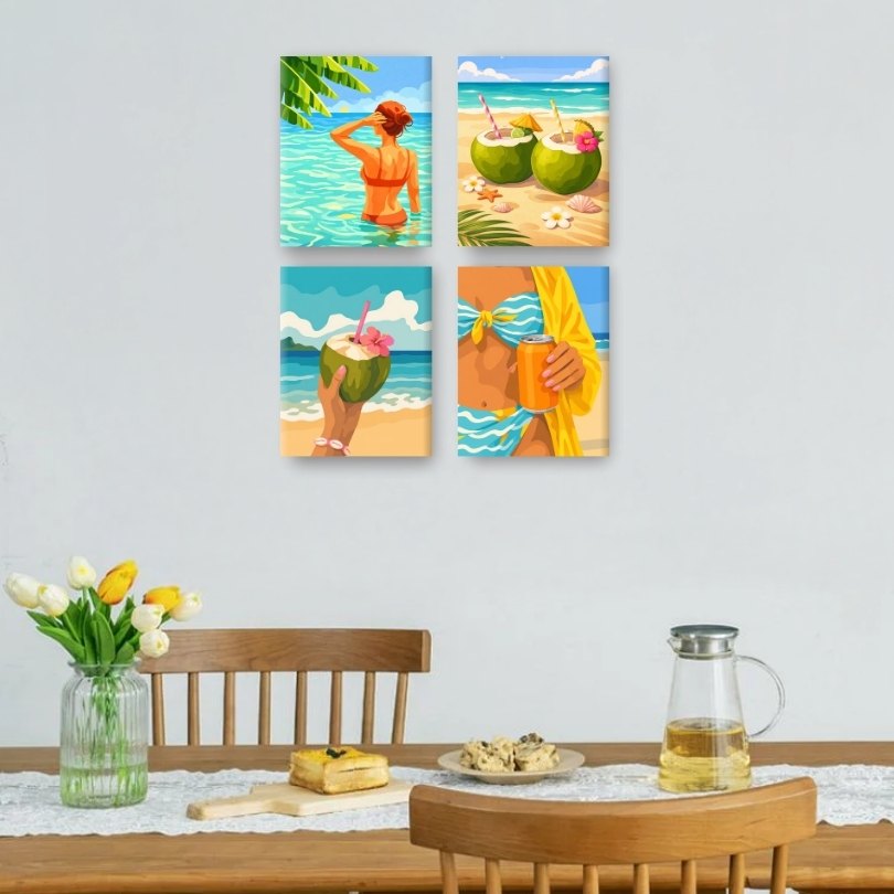 Beach Bliss Coconuts | Mini Art