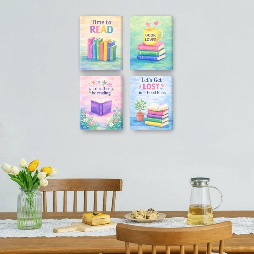 4 Mini Paintings - Literary Love Collection