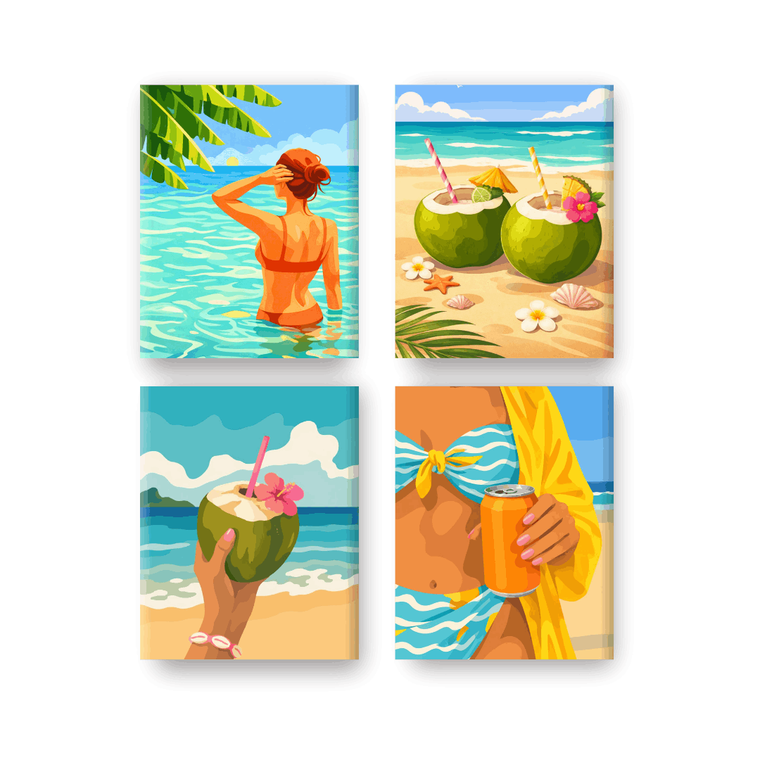Beach Bliss Coconuts | Mini Art