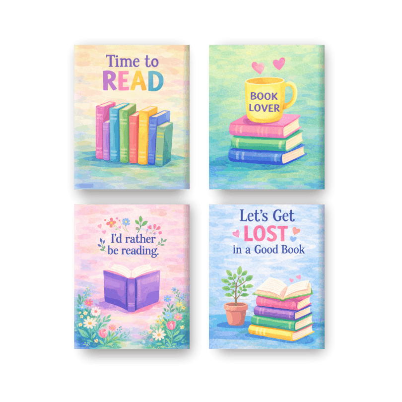 4 Mini Paintings - Literary Love Collection