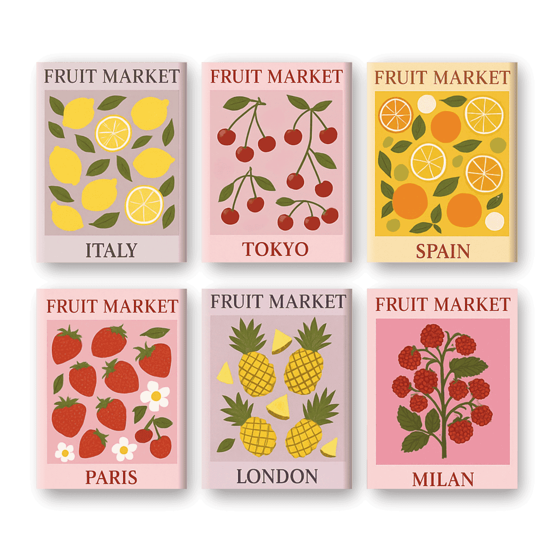 6 Mini Fruit Market Collection