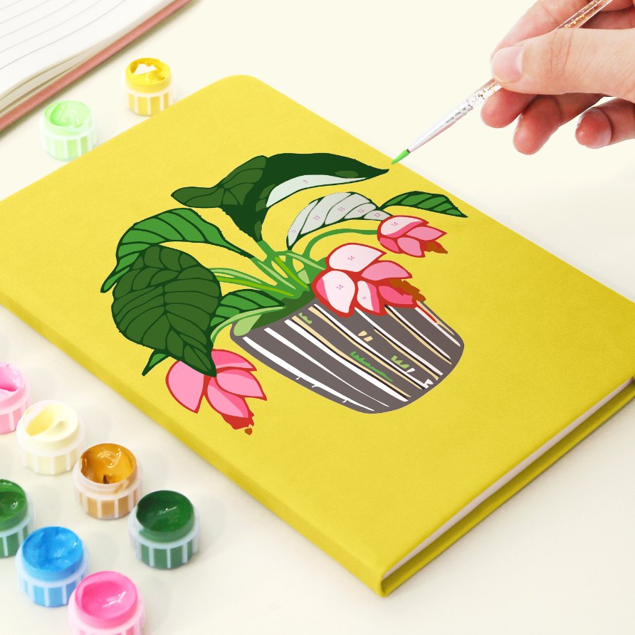 Houseplant Harmony: Paintable Notebook